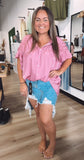 Kenzies denim destroyed skirt