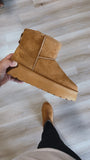 Cozy high top platform boots