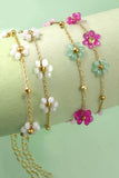 SUMMER MULTI BEADED FLOWER CHARM BRACELETS