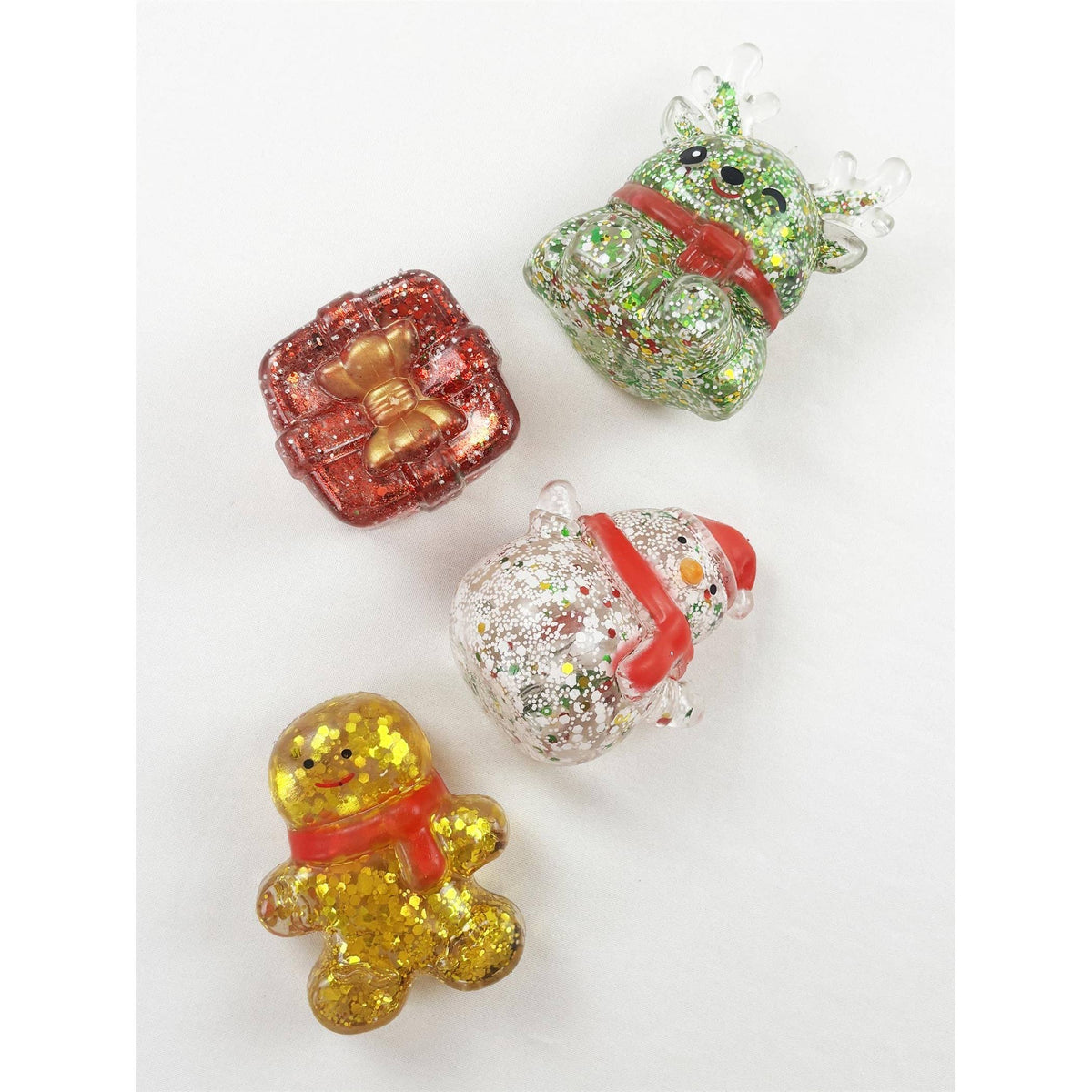 Christmas Glitter Character Squishy Toy