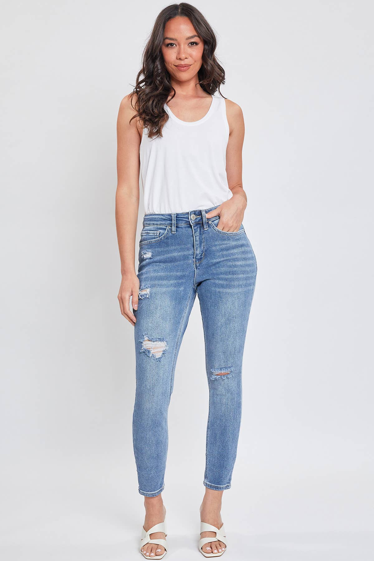 Missy Vintage Dream High-Rise Distressed Skinny Jean