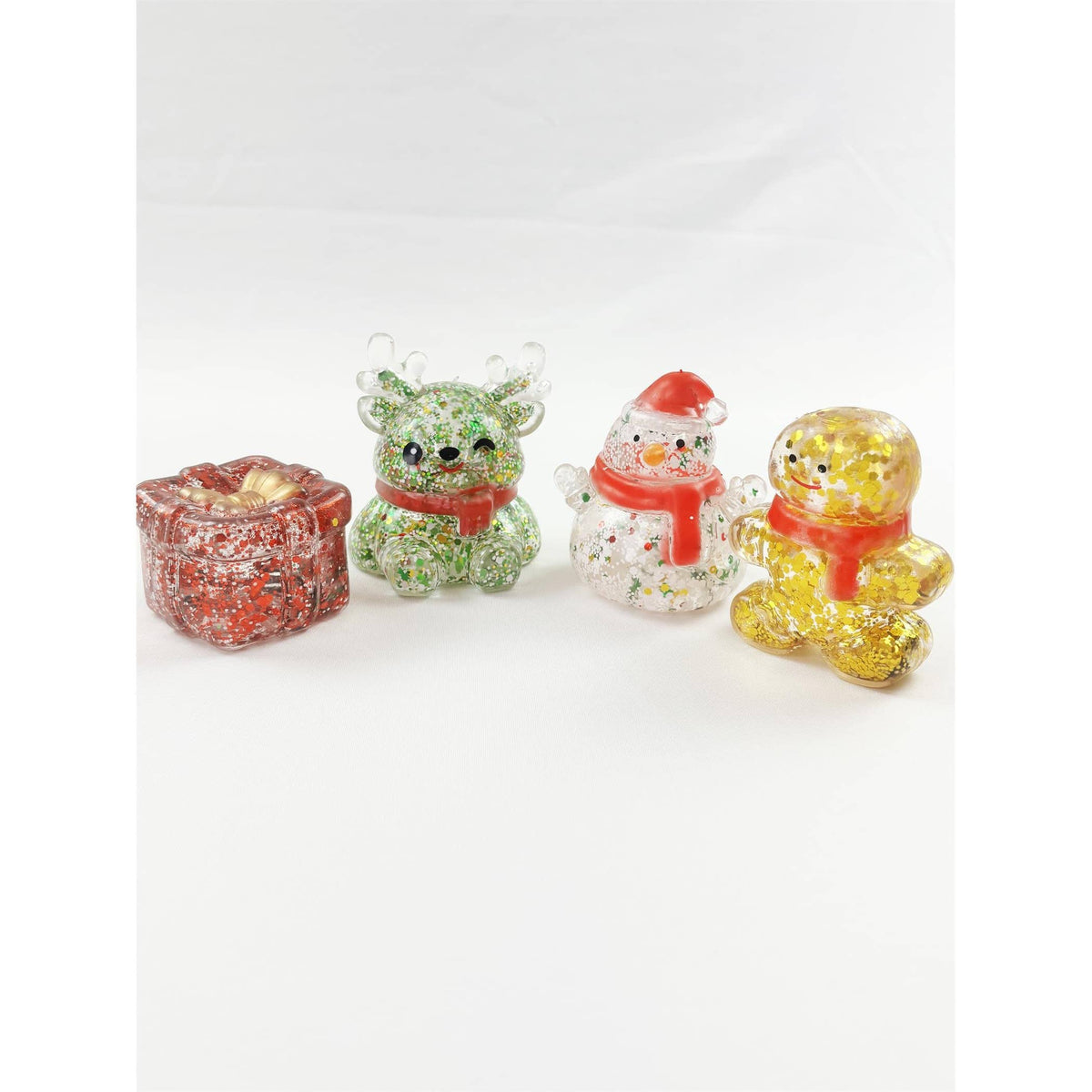 Christmas Glitter Character Squishy Toy