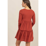 Rebeccas Ribbed babydoll dress