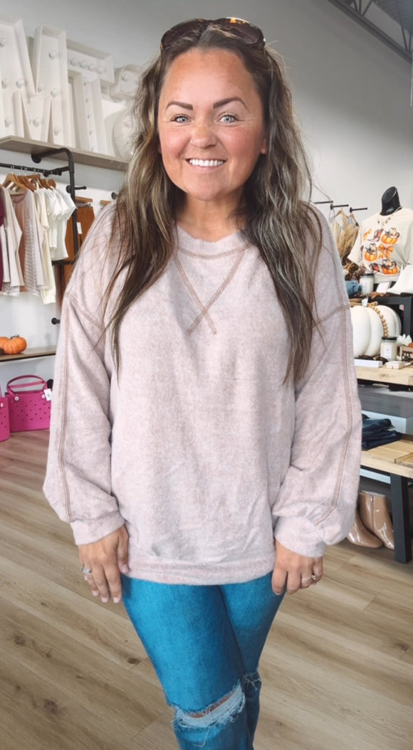 Hacci knit lightweight sweater