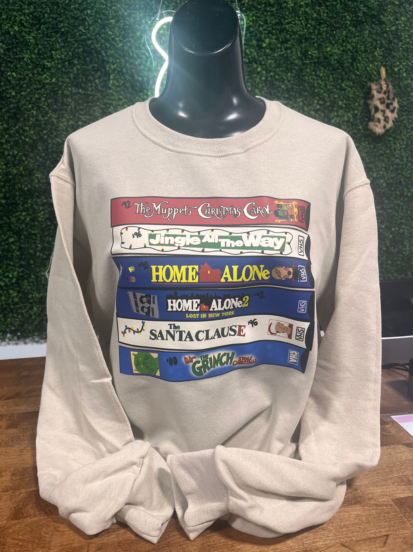 Classic Christmas vhs crewneck