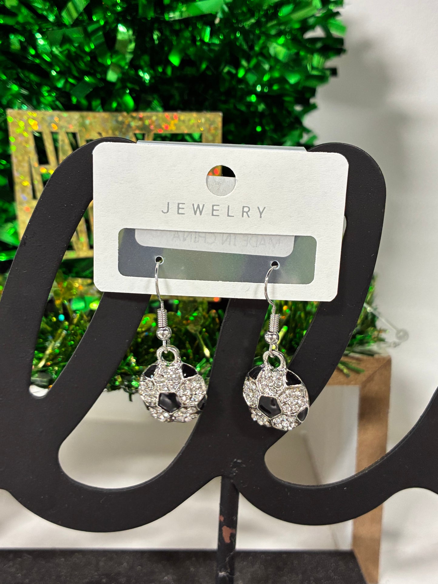 Bedazzled sports earrings