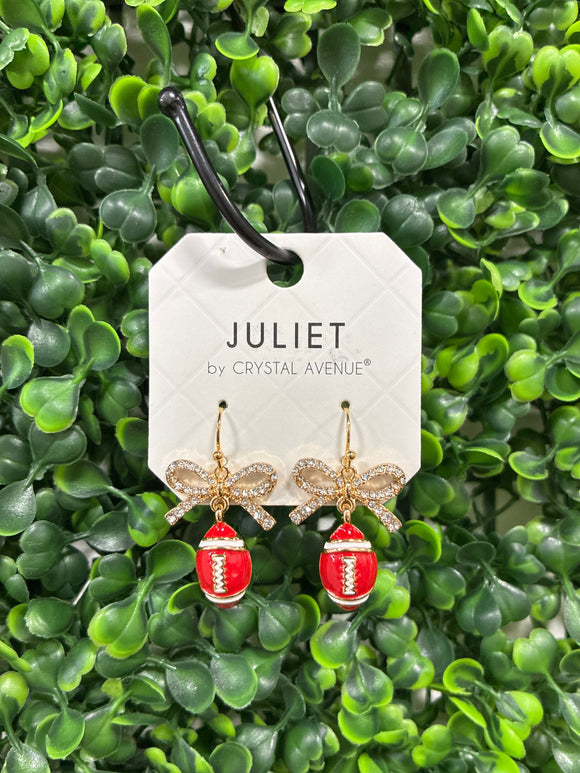 Football Bow Earrings
