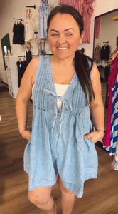 Delaney’s denim romper