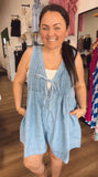 Delaney’s denim romper