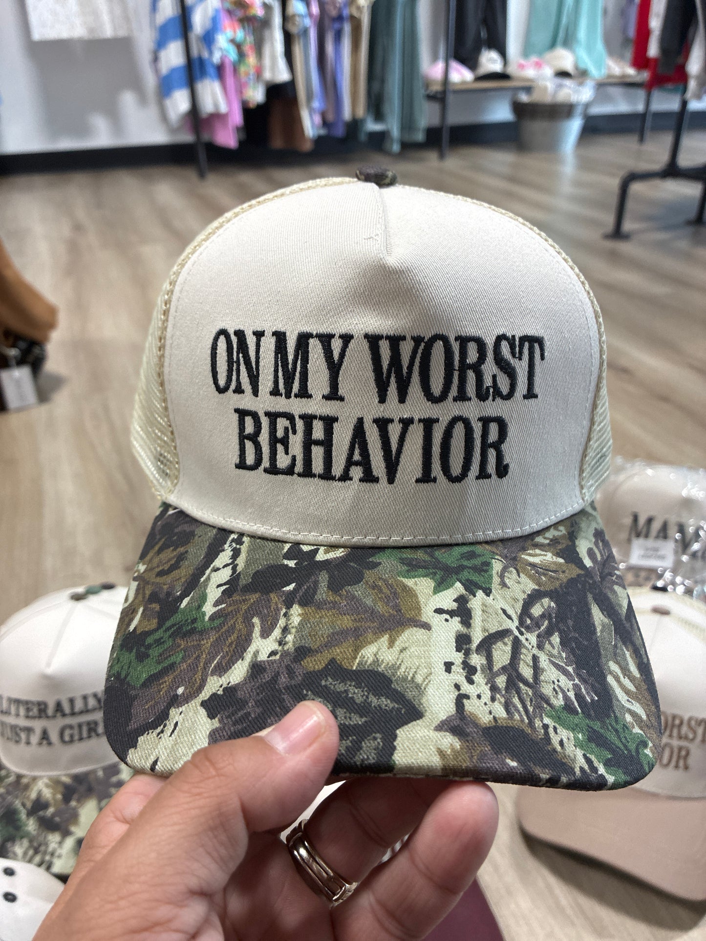 On my worst behavior hat
