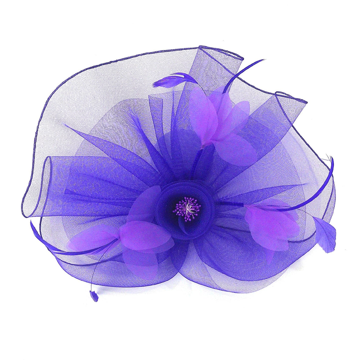 Kentucky Derby & Tea Party Flower Feather Hat