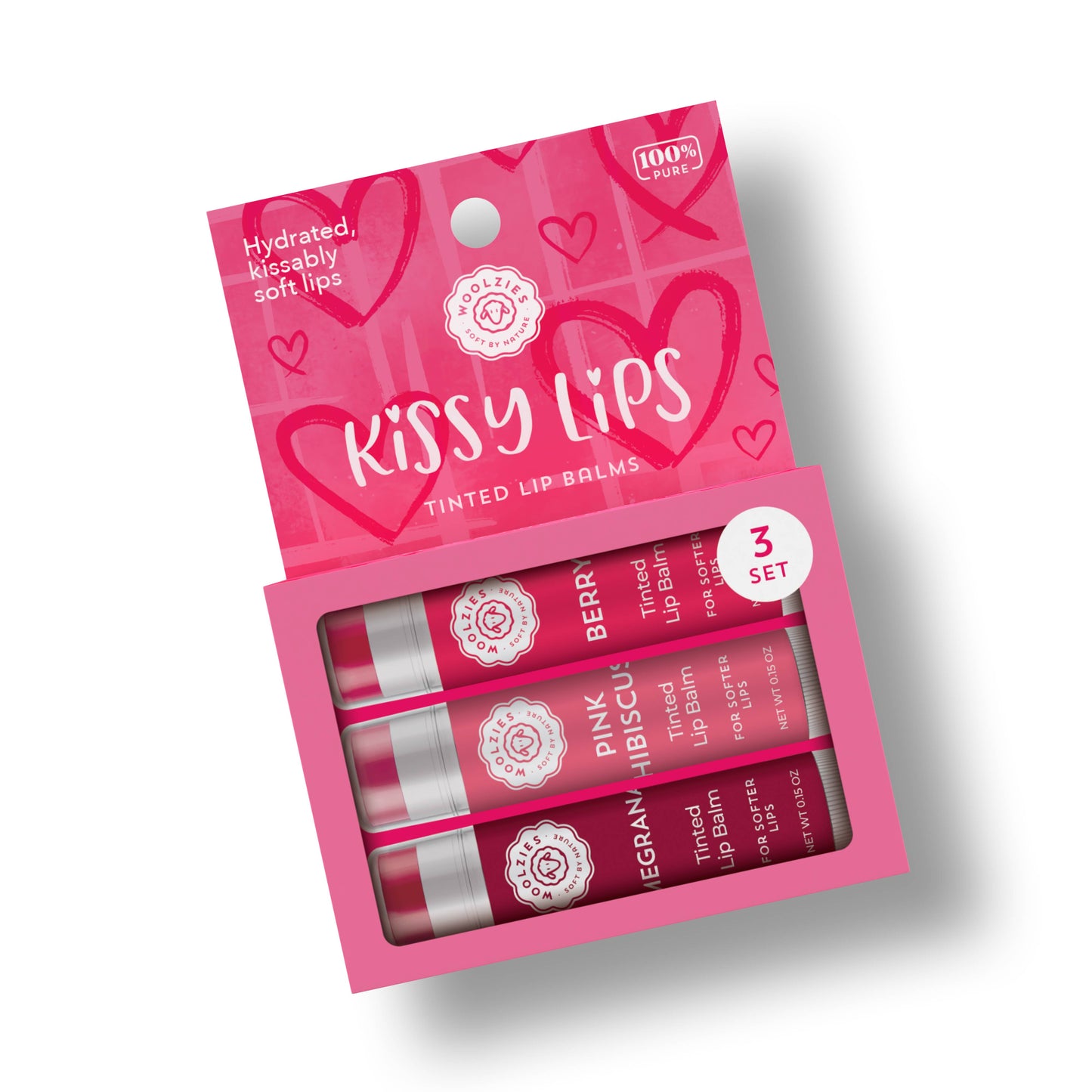 Kissy Lips Tinted Lip Balm Set of 3