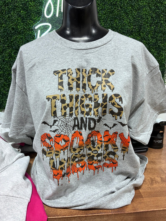 Thick thighs and spooky vibes tee