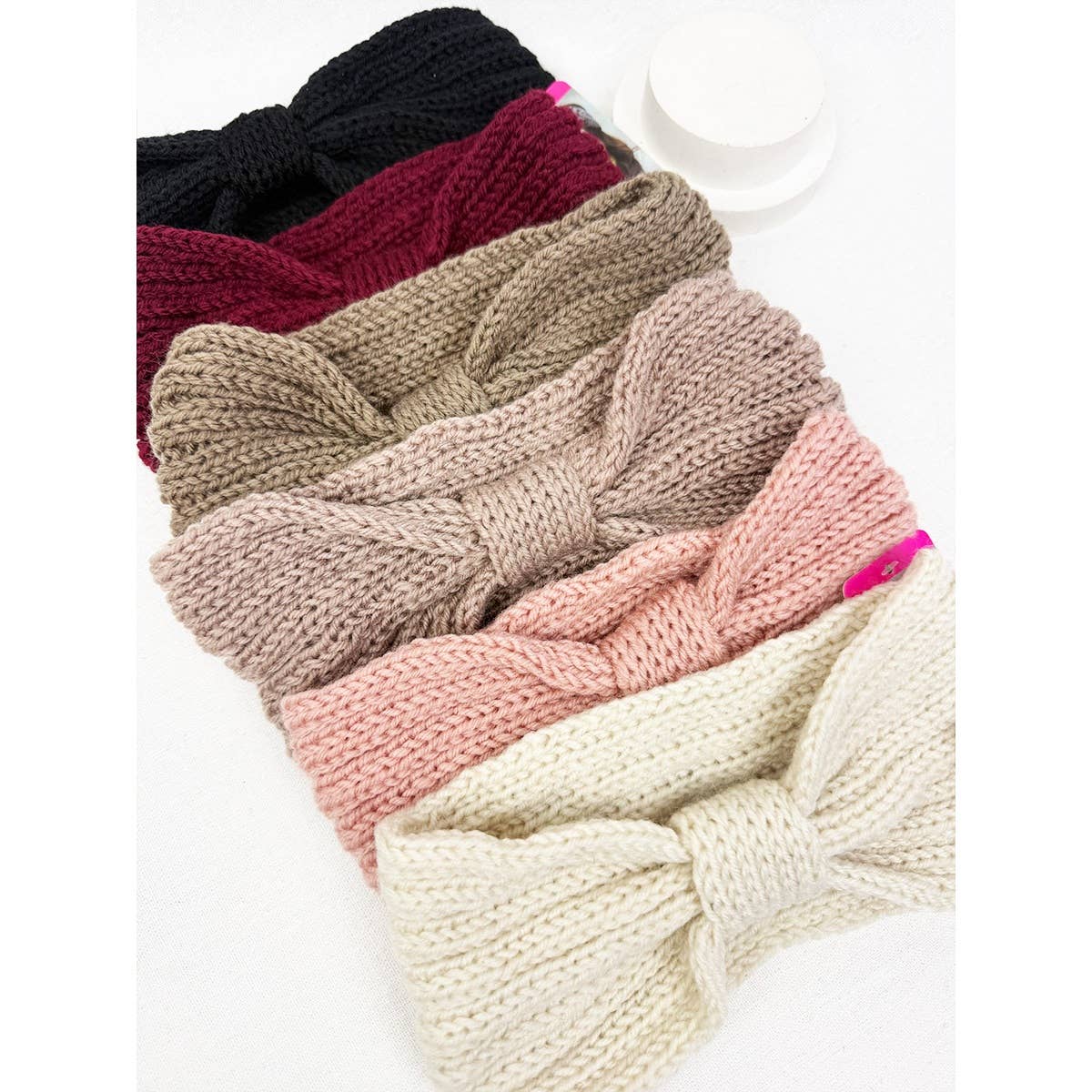 Solid Knit Winter Bow Headband