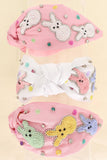 Easter Polka Dot Beaded Top Knotted Headband