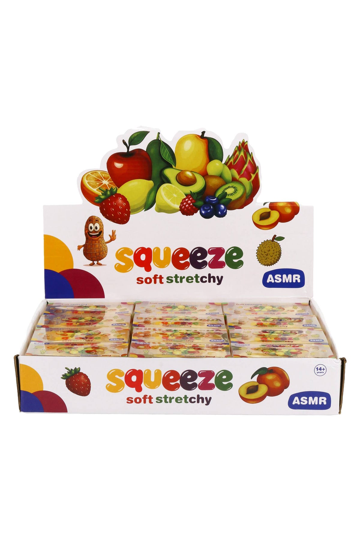 Peanut Zero Rebound TPR Crunchy Bead Slime Filled Squishy