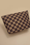 TRAVEL CHECKER COSMETIC MAKEUP POUCH BAG