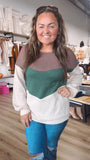 Chevron inspired waffle knit top