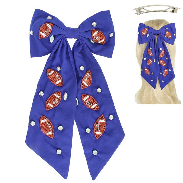 Football Bling Bow