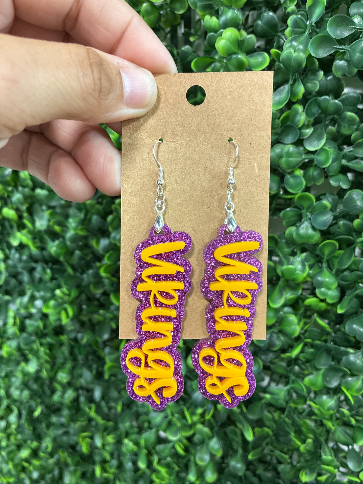 Acrylic team earrings