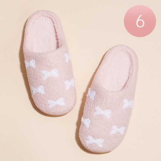 Little Ribbons Home Slippers-Pink