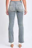 Meccas Mid Rise Clean Hem Premium Stitch Bootcut Jeans