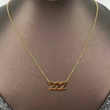 Lucky Numbers 18K Gold Plated Stainless Steel Necklace