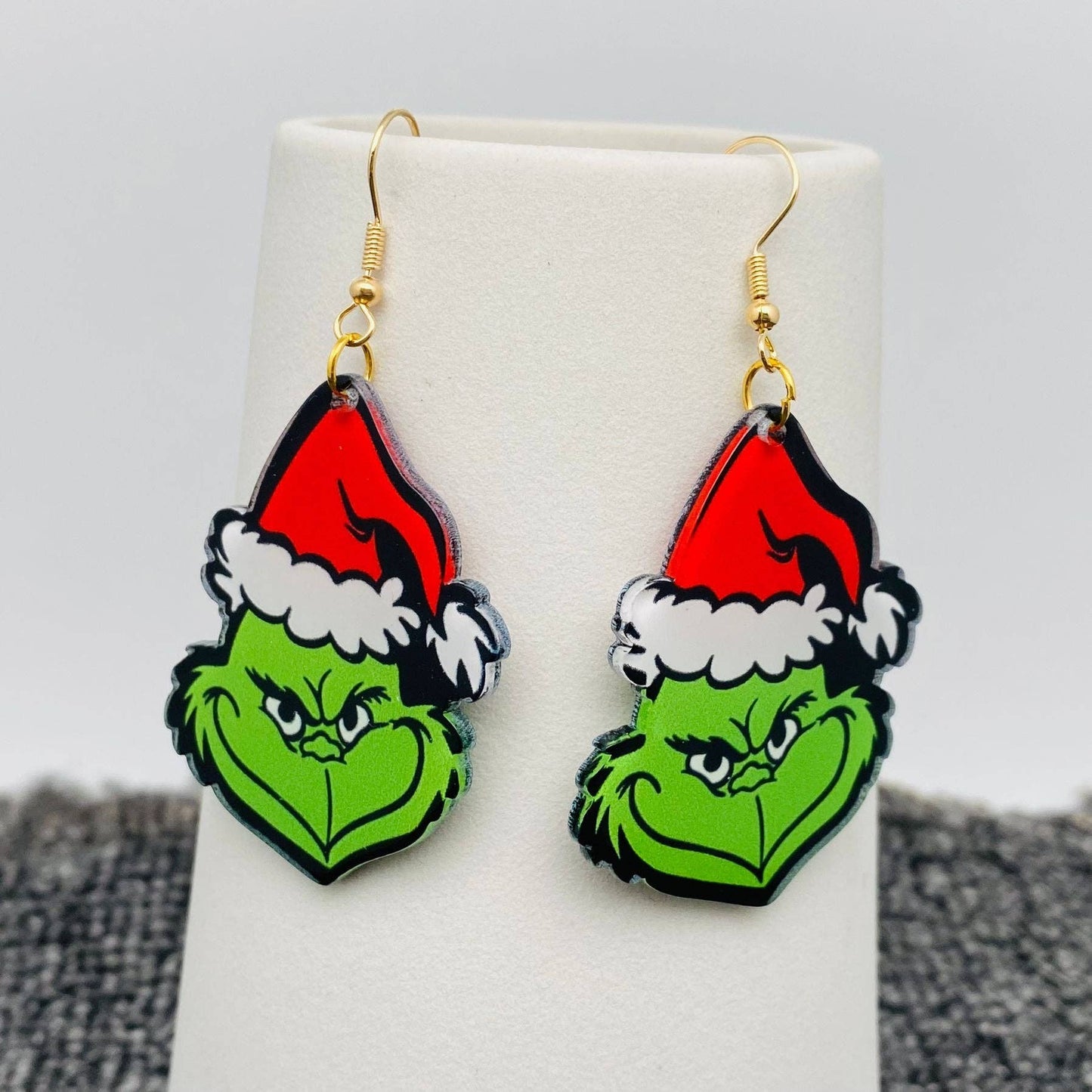 Christmas Jewelry Grinch Wear Christmas Hat Dangle Earrings