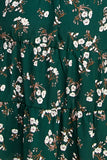 PLUS SIZE RUFFLED FLORAL FIT & FLARE MIDI DRESS