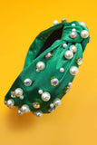 CHRISTMAS RHINESTONE PEARL HEADBAND