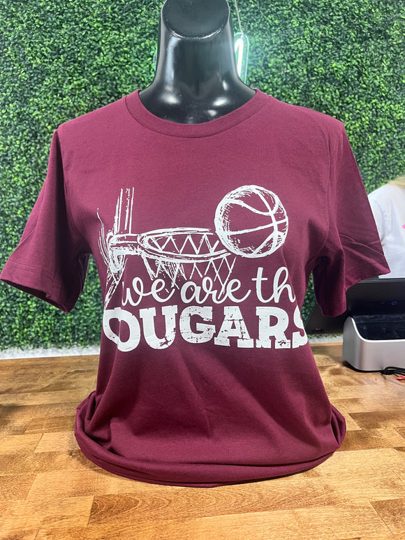 We are the cougars basketball tee