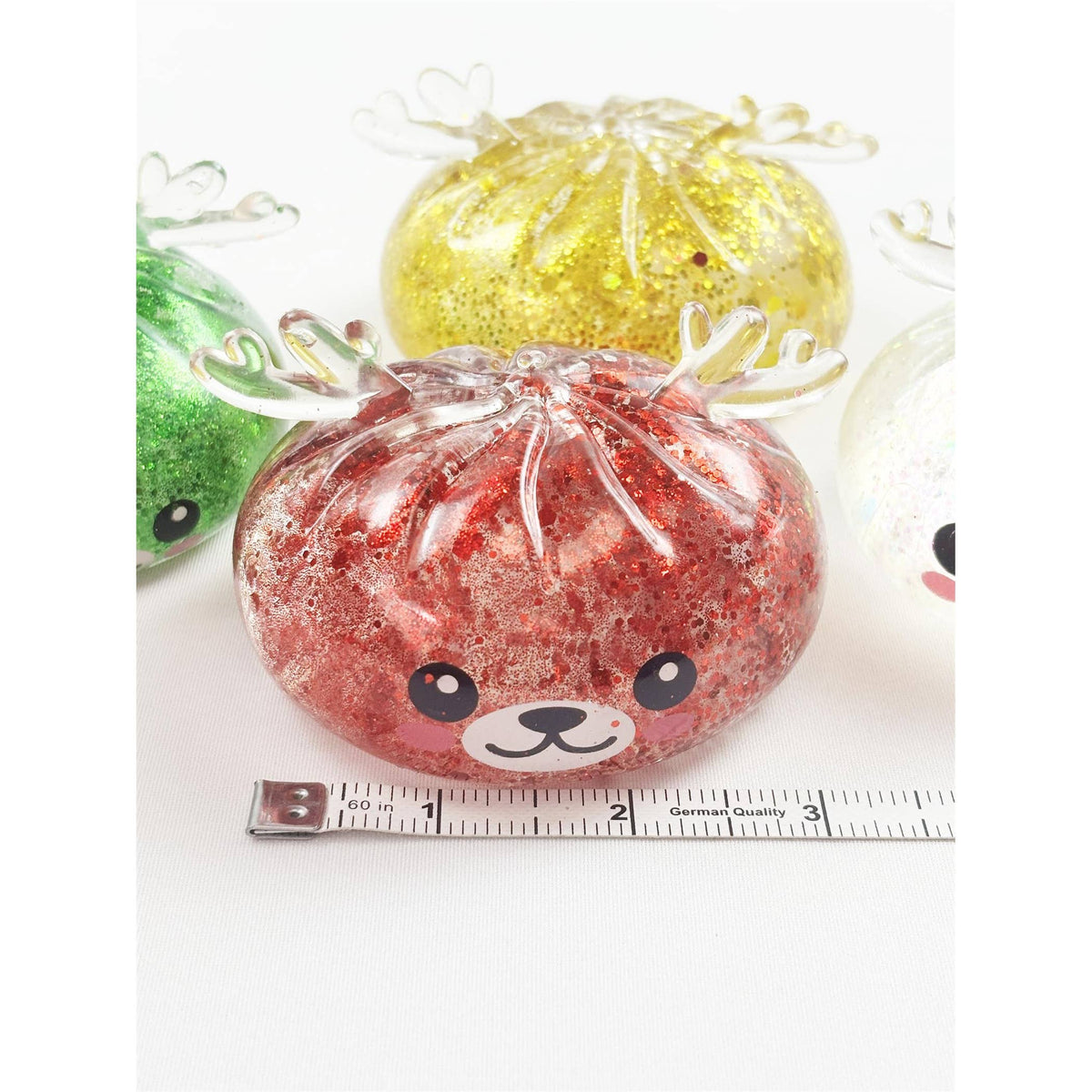 Christmas Reindeer Glitter Maltose Squishy Bun Toy