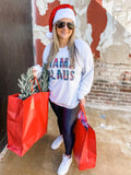 MAMA CLAUS plaid long sleeve tee
