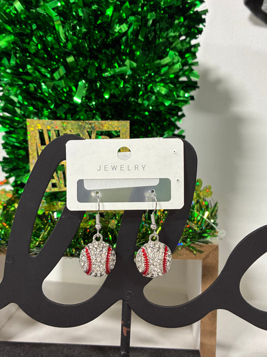 Bedazzled sports earrings