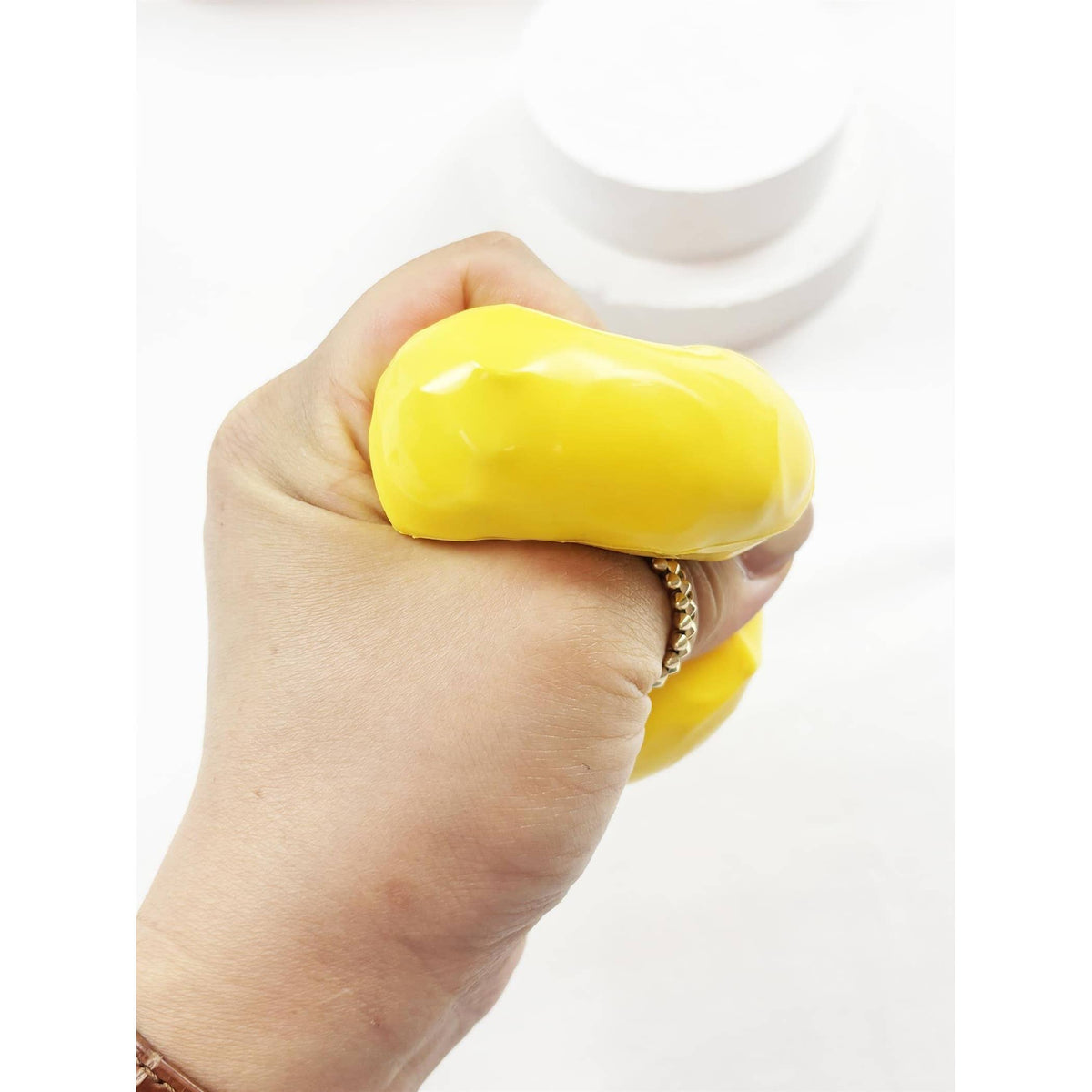 Crunchy and scented Cheese Cube Squishy Toy