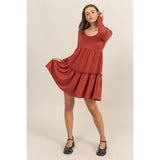 Rebeccas Ribbed babydoll dress