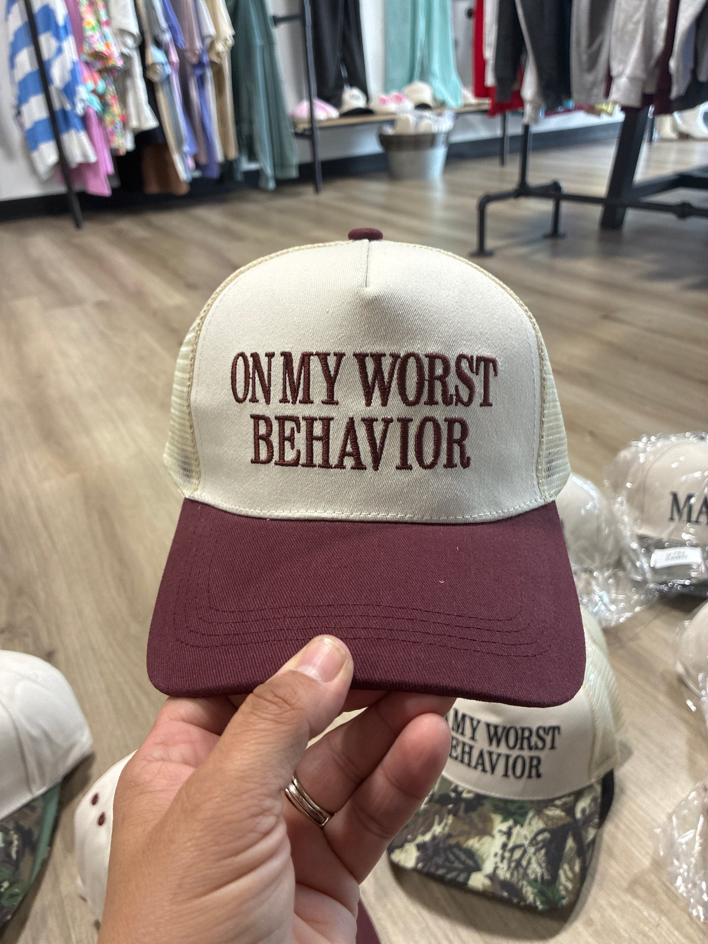 On my worst behavior hat