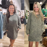 Rachel’s raglan sleeve casual sweater dress