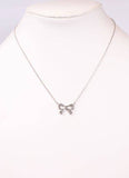 Chapman CZ Bow Necklace SILVER