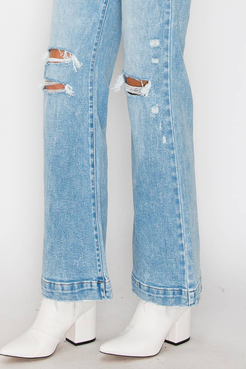 90's Vintage Stretch Wide Jeans