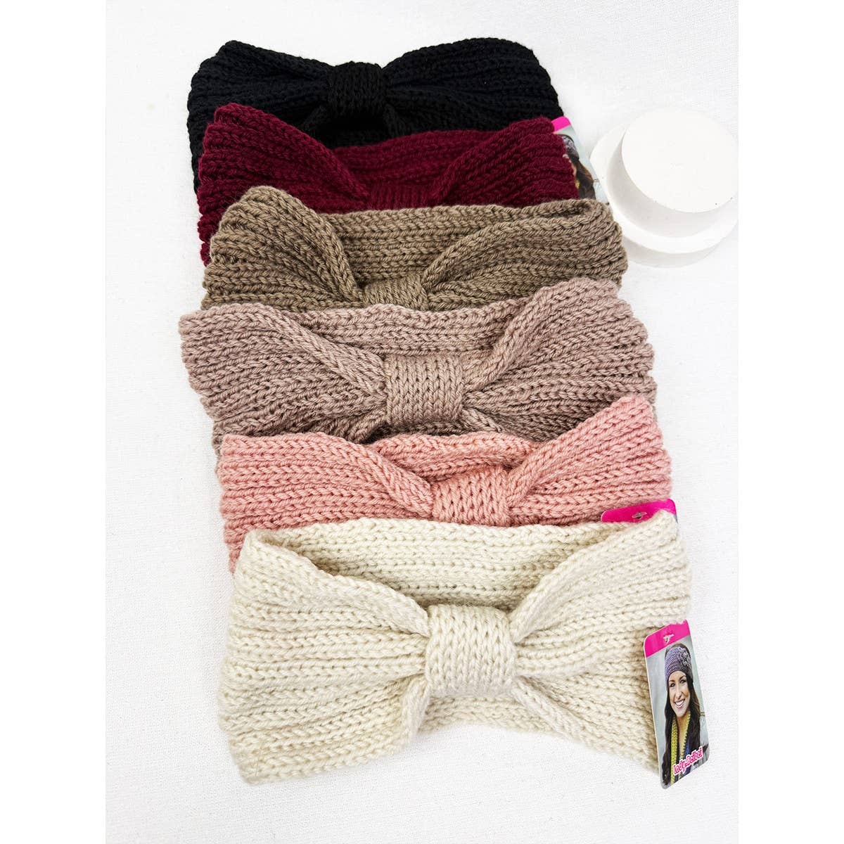 Solid Knit Winter Bow Headband
