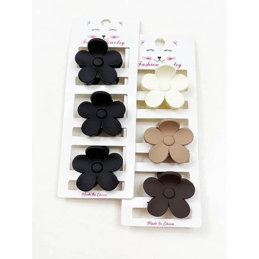 3 pcs Mini Flower Hair Claw Set