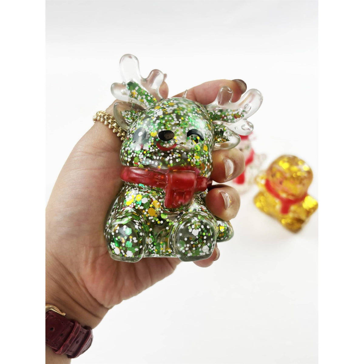 Christmas Glitter Character Squishy Toy