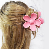 Matte Color Daisy Flower Shape Hair Claw Clip