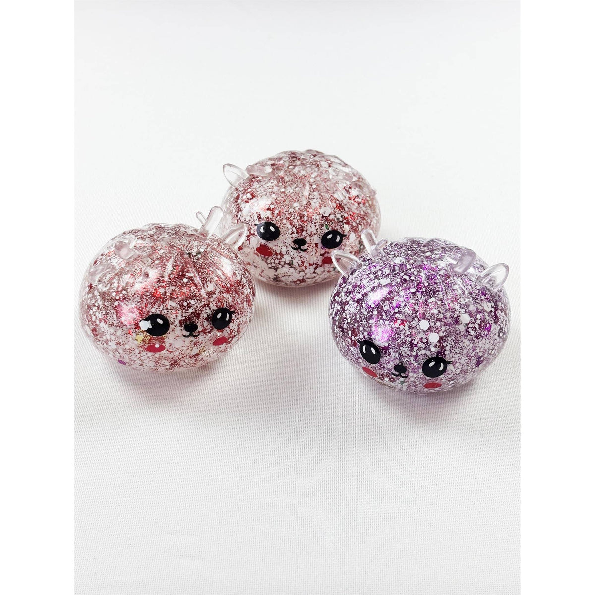 Christmas 3-Mini Glitter Maltose Candy Dumpling Squishy Toy