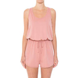 DOLPHIN HEM FRENCH TERRY SLEEVELESS RACERBACK ROMPER