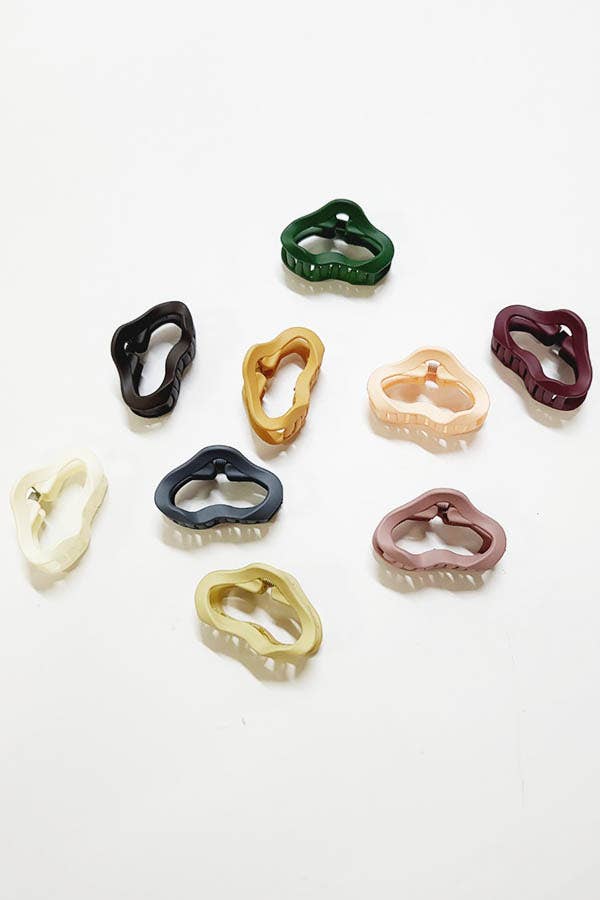3 pcs Matte Color Hair Claw Clip Set