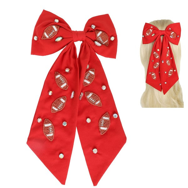 Football Bling Bow