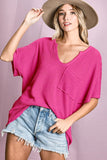 Valeries v-neck waffle top