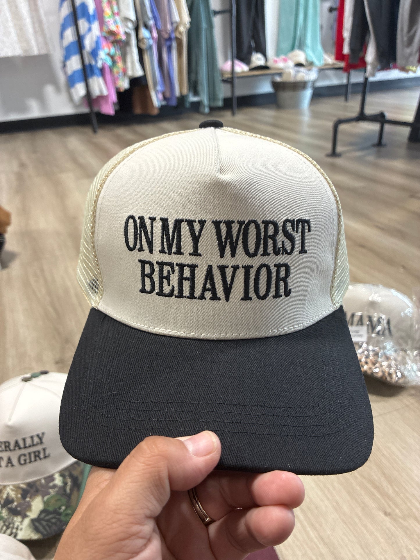 On my worst behavior hat